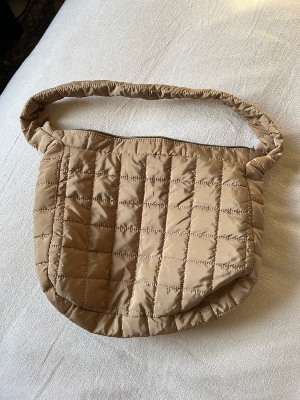 NWOT Quilted Shoulder Bag - Tan